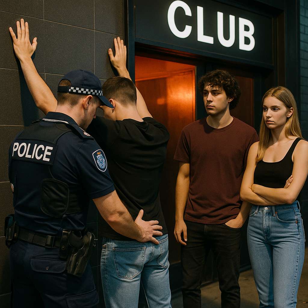 police searching a person for any weapons